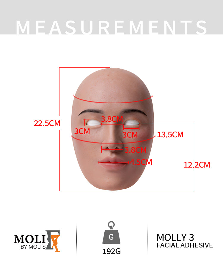 "Molly3 Facial" SFX-Level Silicone Female Mask by MoliFX | Mask of 2026
