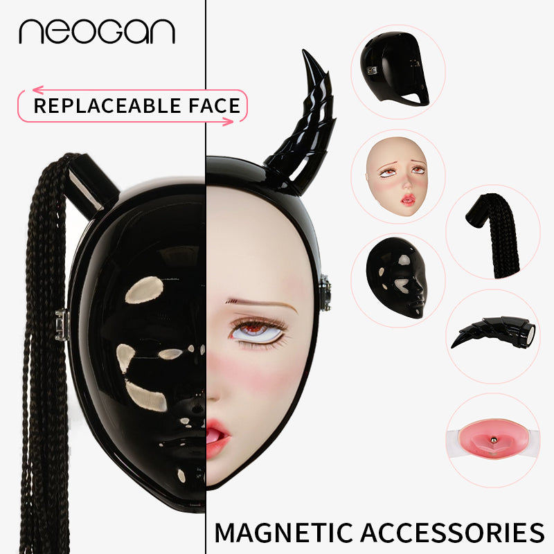 NEOGAN | "Disguiser"  Replacement face, ponytail, and oral accessories - InTheMask by Moli's