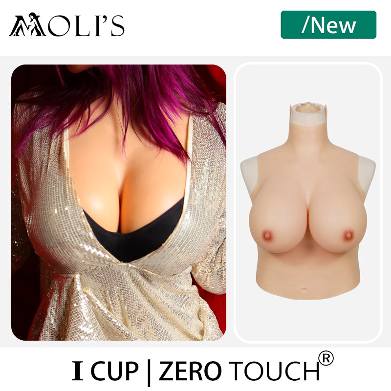 "Zero Touch" Breasts | "I" Cup Silicone Breastplate for Crossdressers