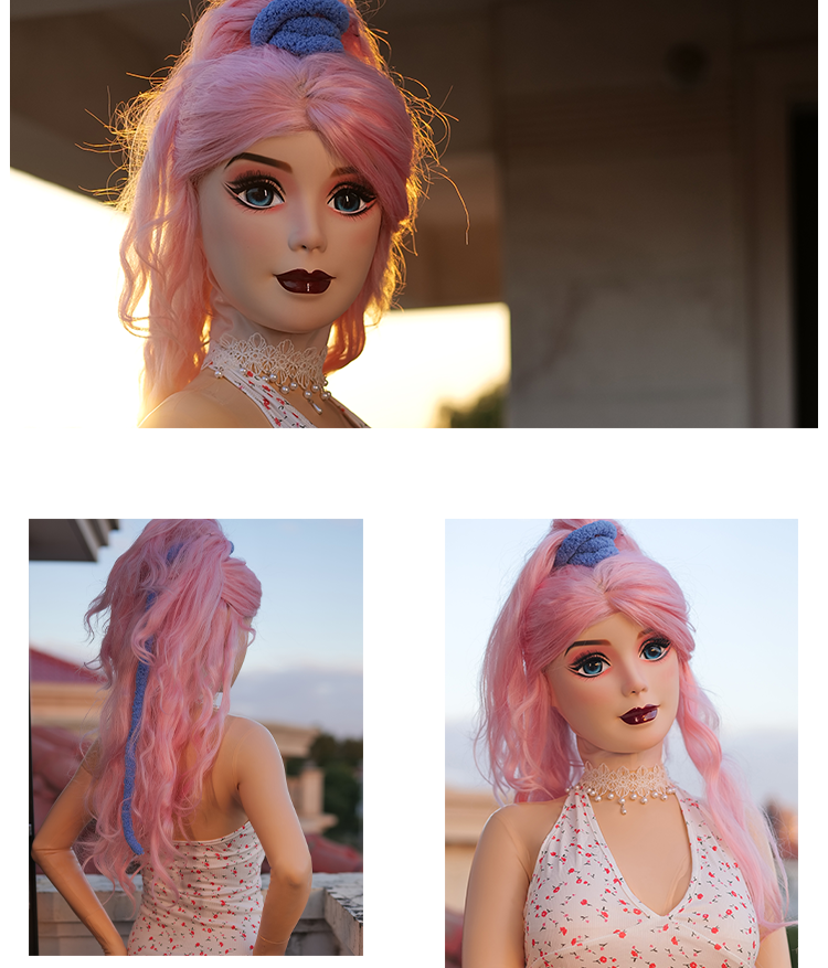 Inthemask by Moli's NEOGAN NN50 skin color latex bodysuit for kigurumi, back zipper, no feet, hands, or hood.