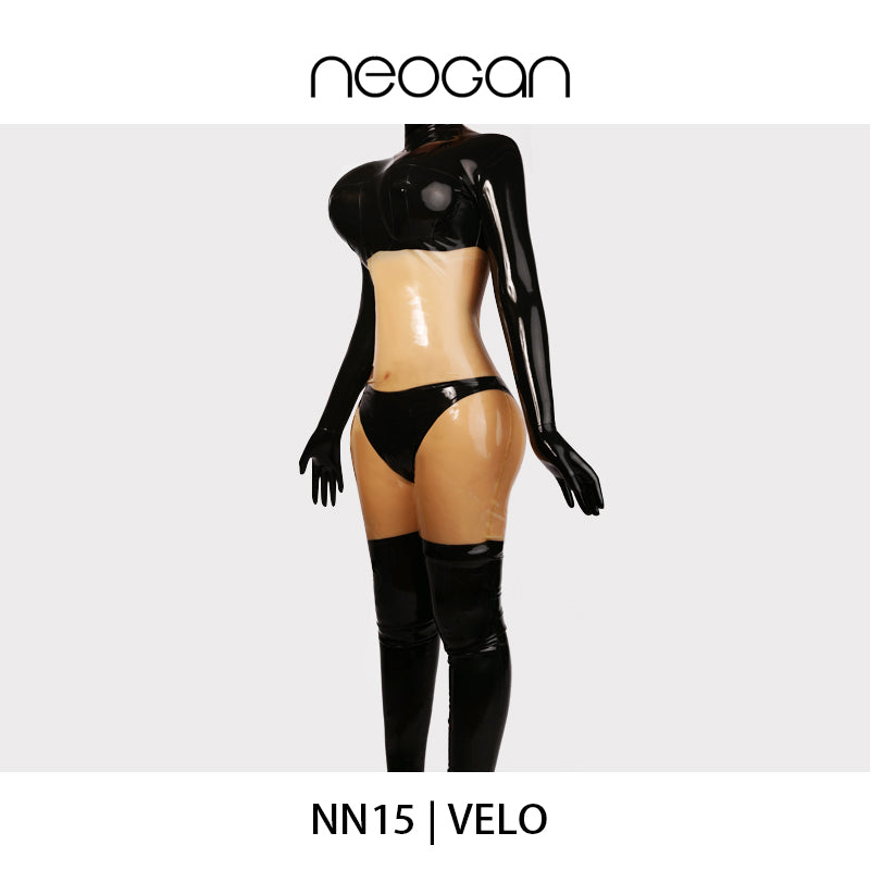 NEOGAN NN15 | “VELO” Nude & Black Latex Catsuit Fake Lingerie Style Bodysuit - InTheMask by Moli's