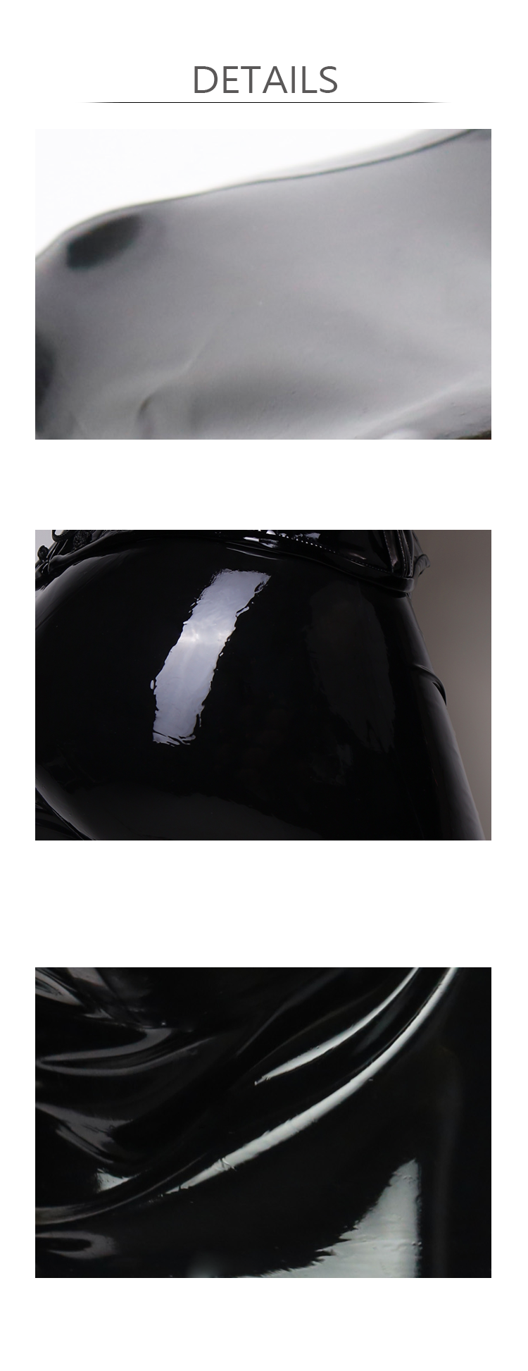 Neogan NN15 VELO latex catsuit by Inthemask, nude and black, full-body fake lingerie style bodysuit with hands and feet, no head.