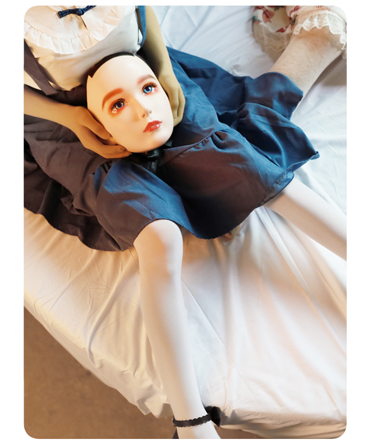 "Furgie" Female Doll Mask with Latex Hood and Optional Gag(Black Latex) D01 - InTheMask by Moli's