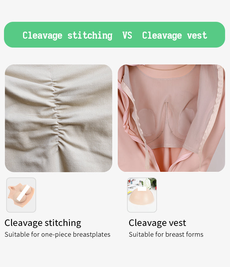 Cleavage Option for Moli's Zentai | Breast Forms Excluded - InTheMask by Moli's