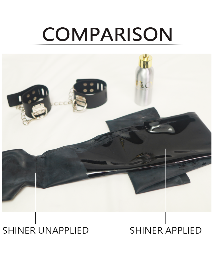 Black latex maid dress from NEOGAN NMD01 collection by InTheMask, featuring a sleek, fitted rubber design.