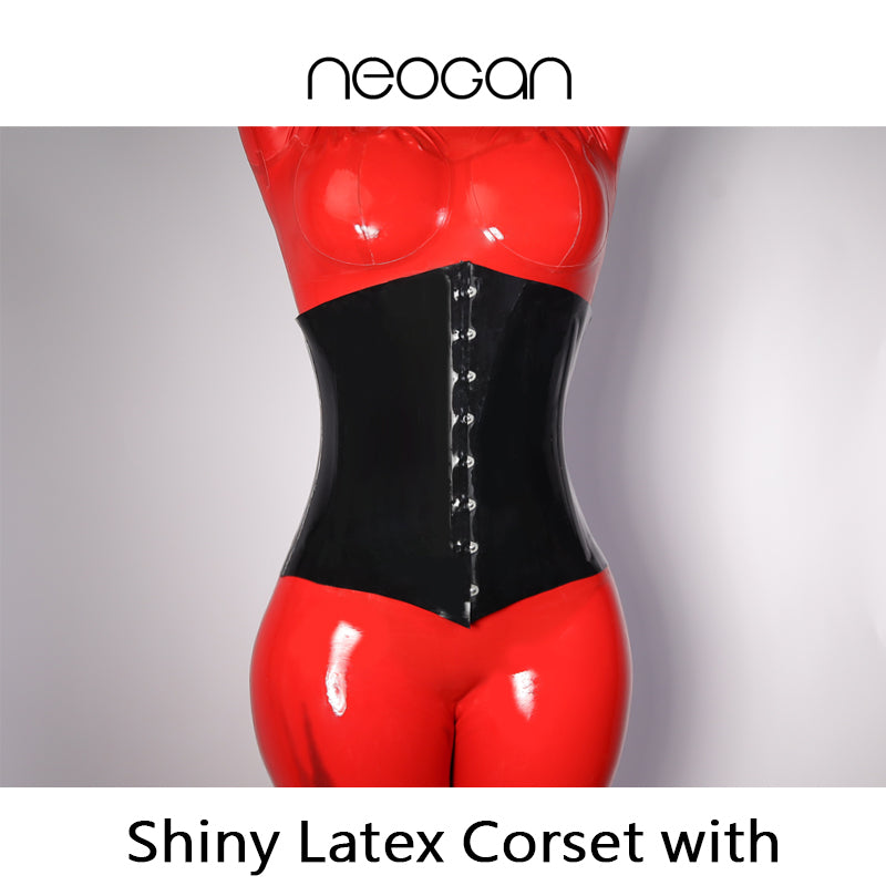 NEOGAN NC10 | Shiny Latex Corset with Built-in Steel Supporters - InTheMask by Moli's