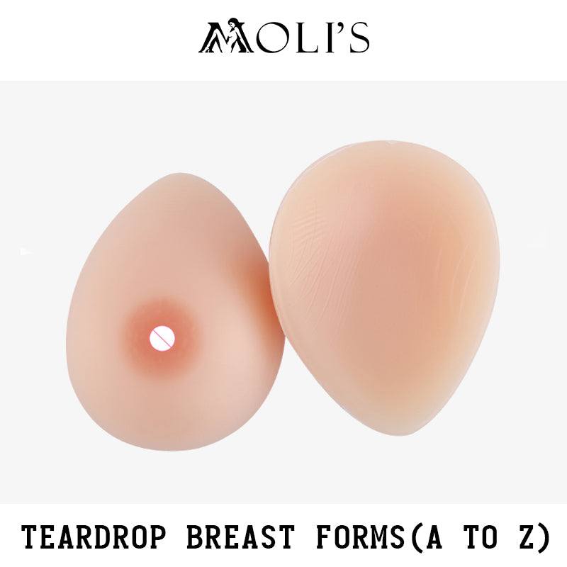 Silicone Breast Forms(Cup A-Z) for Zentai Breast Implants(Cleavage Pockets and 3D Breasts)Teardrop Breast Forms - InTheMask by Moli's