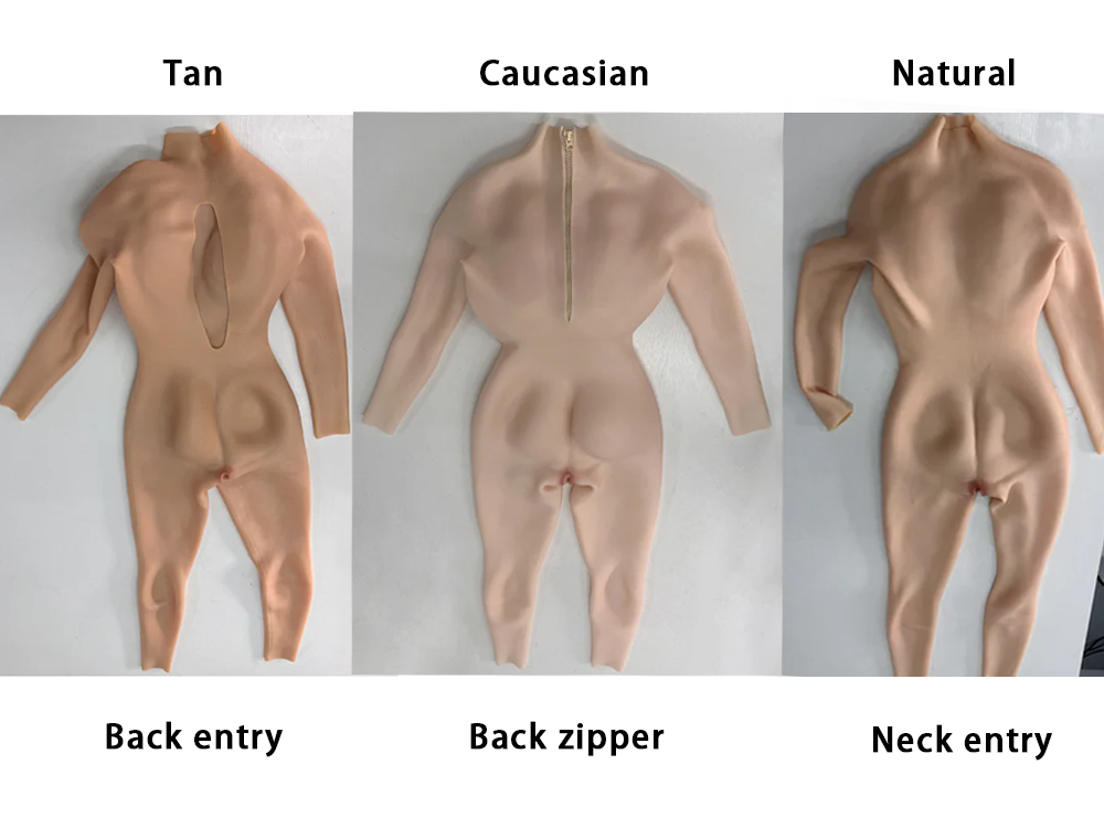 Zero Touch New "Petit" Brand New Silicone Female Bodysuit with Padded Girdle D Cup - InTheMask by Moli's