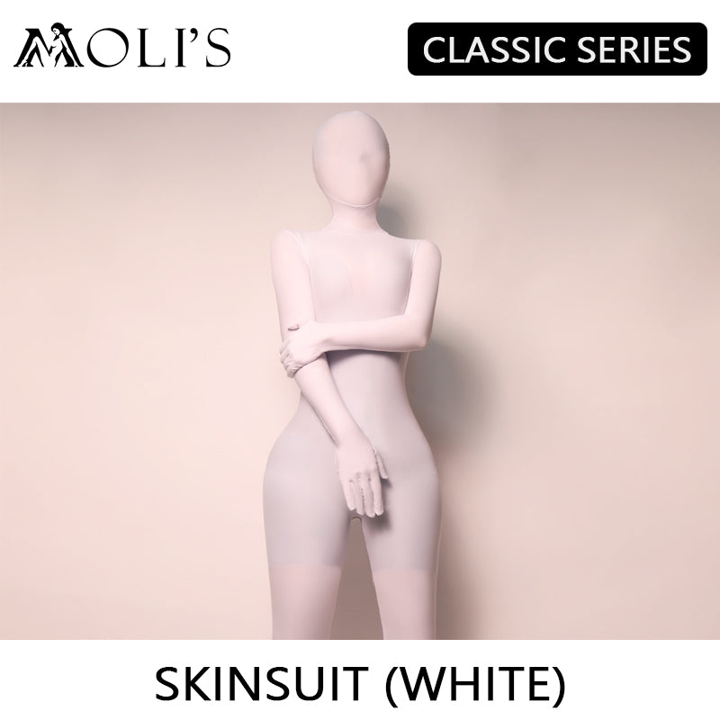 Moli's Zentai | White "Skinsuit" of CLASSIC Series Super Spandex - InTheMask by Moli's