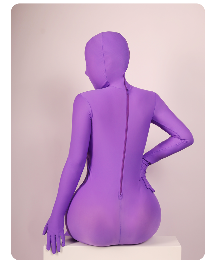 Violet Molis Zentai skinsuit from the CLASSIC Series by Inthemask, featuring a sleek super spandex design for full-body coverage.