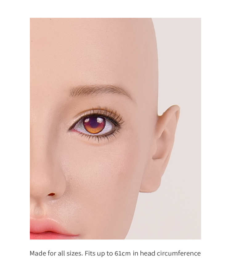 SecondFace by MoliFX Acedia The Sloth female mask with microporous eyes, laced back, part of The 7 Deadly Sins collection, size 56-61cm.