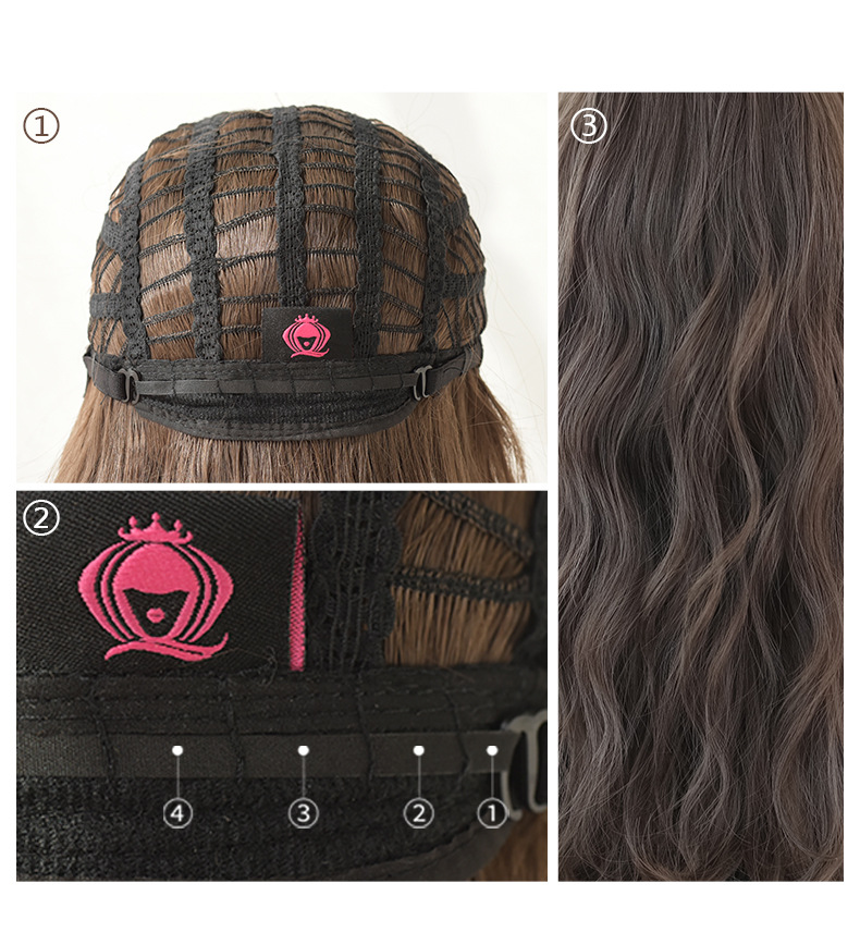 InTheMask by MOLIS brown 52cm straight wig with a flush bang, showcasing smooth, long hair styled naturally.