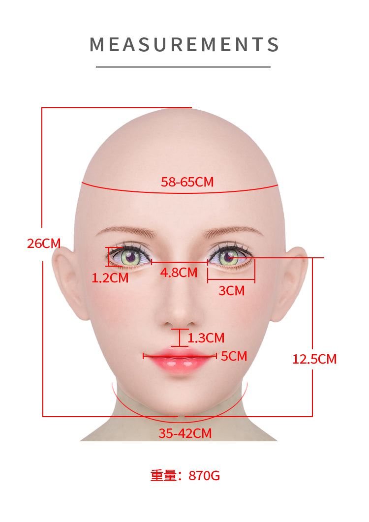 SecondFace | "The Aerith“ Silicone Female Mask Special Makeup F04A - InTheMask by Moli's