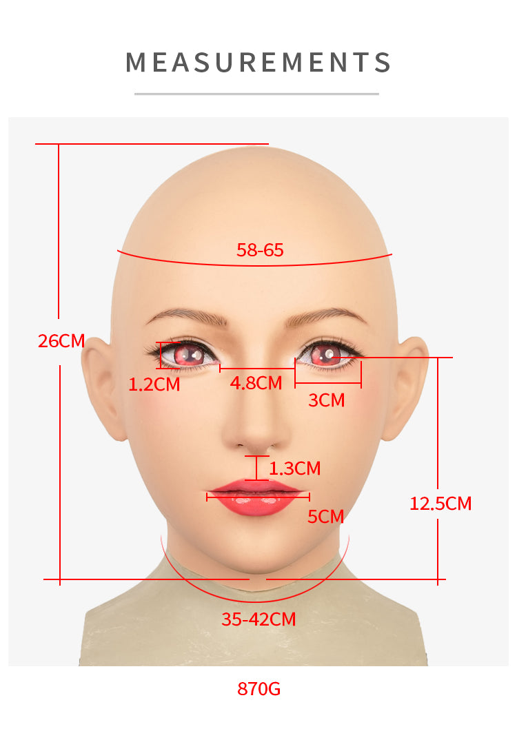 SecondFace | "The Tifa“ Silicone Female Mask Special Makeup F04 - InTheMask by Moli's