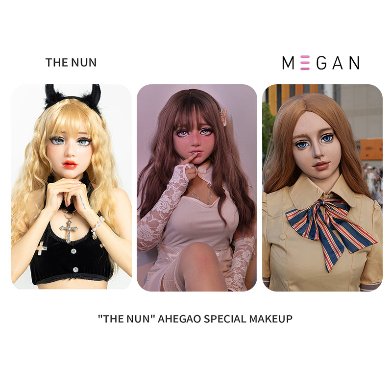 SecondFace by MoliFX | "The Nun" Ahegao Special Makeup Silicone Female Mask F03A - InTheMask by Moli's