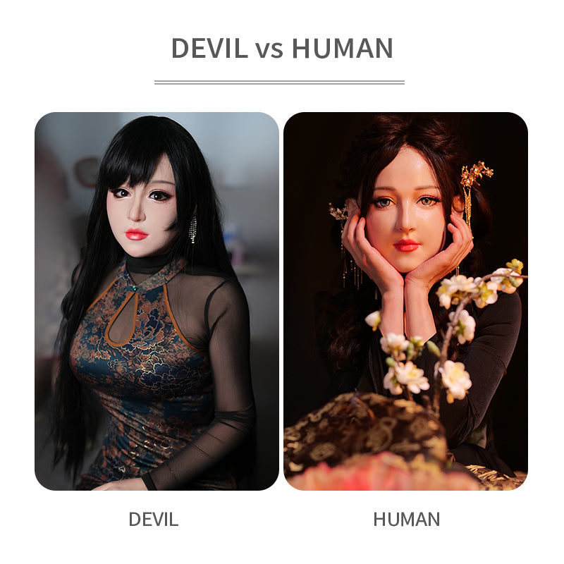 SecondFace | Devil "Invidia" Silicone Female Mask 2 Types F02 - InTheMask by Moli's