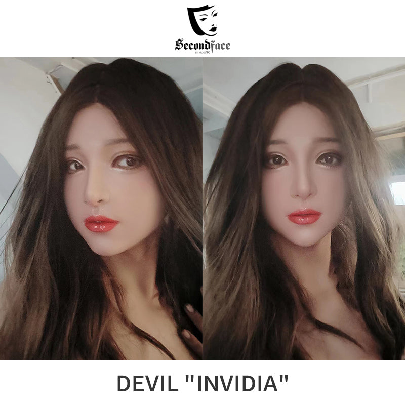 SecondFace | Devil "Invidia" Silicone Female Mask 2 Types F02 - InTheMask by Moli's