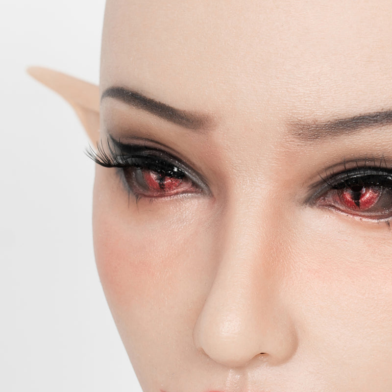 "Fantasy Succubus" with Fake Tongue Sheath Open Mouth The Silicone Female Mask - InTheMask by Moli's
