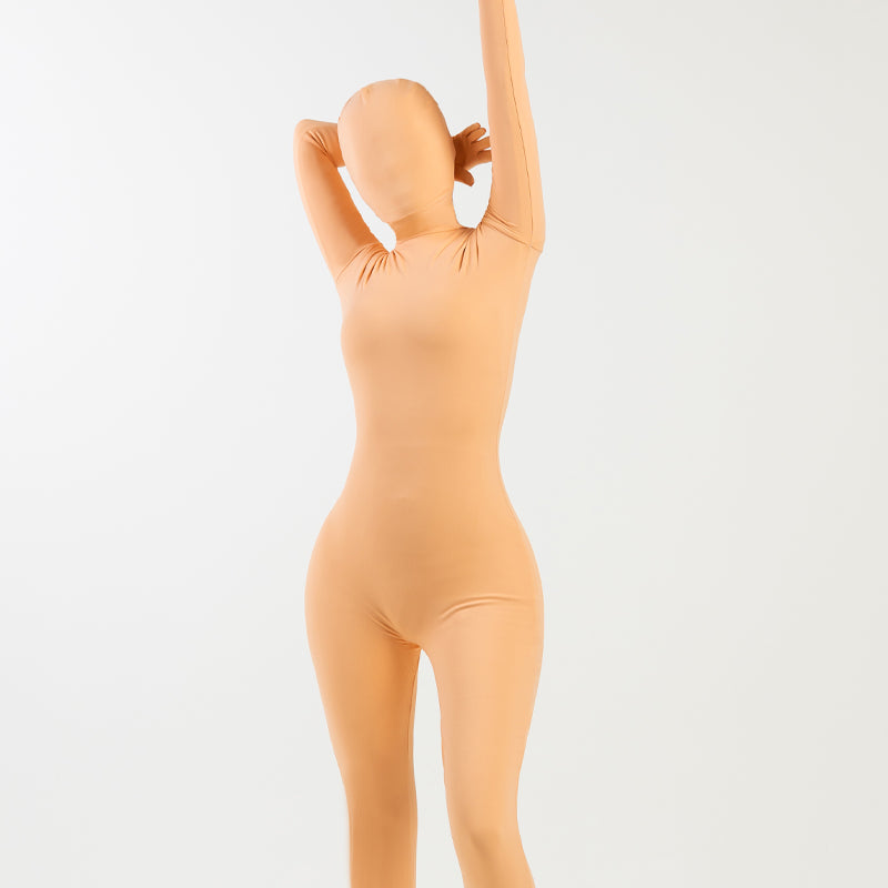 Inthemask by Moli's Molis Zentai "New Born" from Lulu Series, featuring a sleek, full-body black suit with subtle design details.