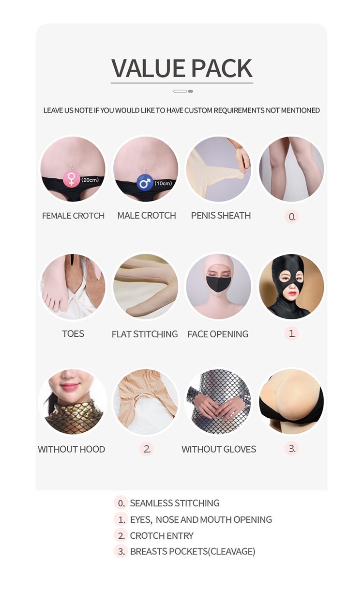 Beige Molis Zentai "The Encasement" premium 150D customizable pantyhose Zentai suit displayed on a mannequin.