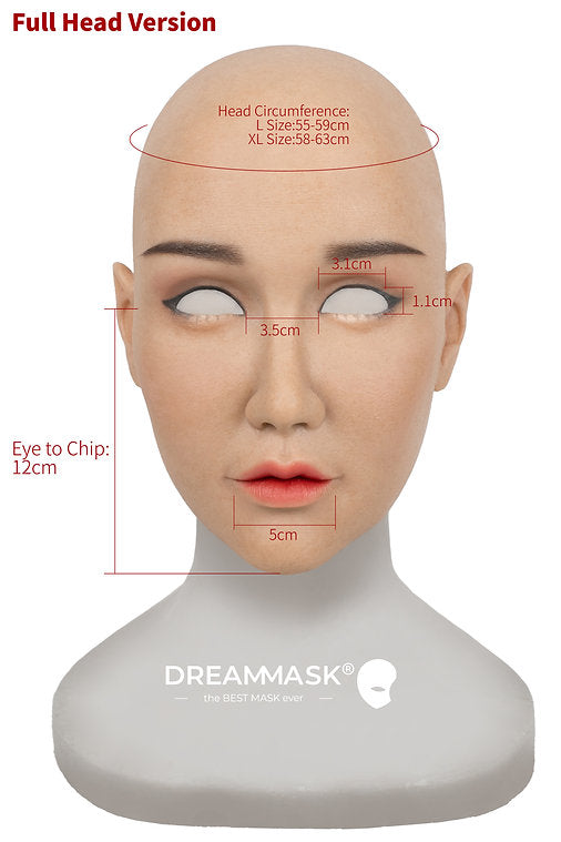 M25 Abigale Plus New Plus Version Silicone Female Mask with Breasts by Dreammask - InTheMask by Moli's