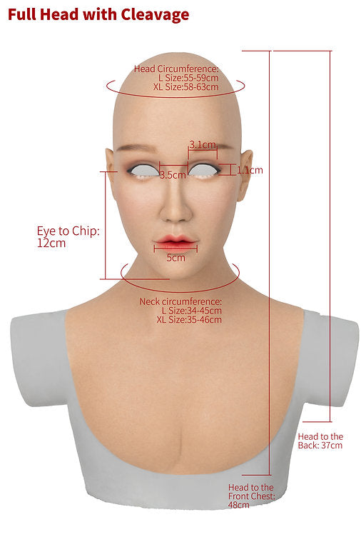 M25 Abigale Plus New Plus Version Silicone Female Mask with Breasts by Dreammask - InTheMask by Moli's