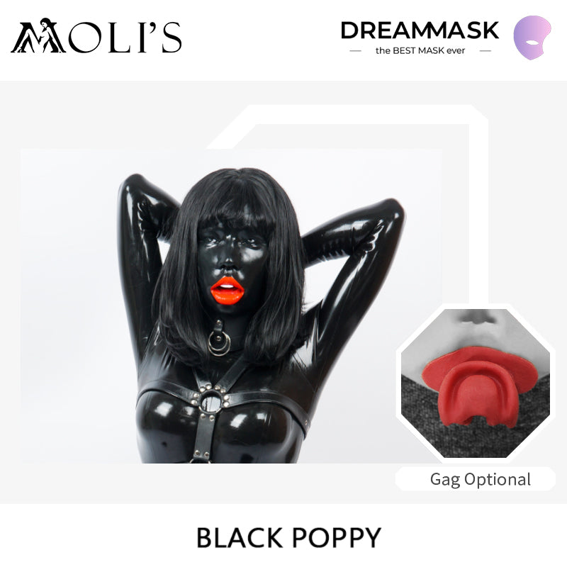 "Poppy Black" The Female Mask (Gagged+Black Version) - InTheMask by Moli's