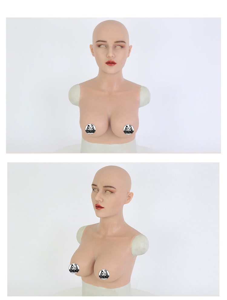 "May" The Silicone Female Mask with Breasts D Cup - InTheMask by Moli's