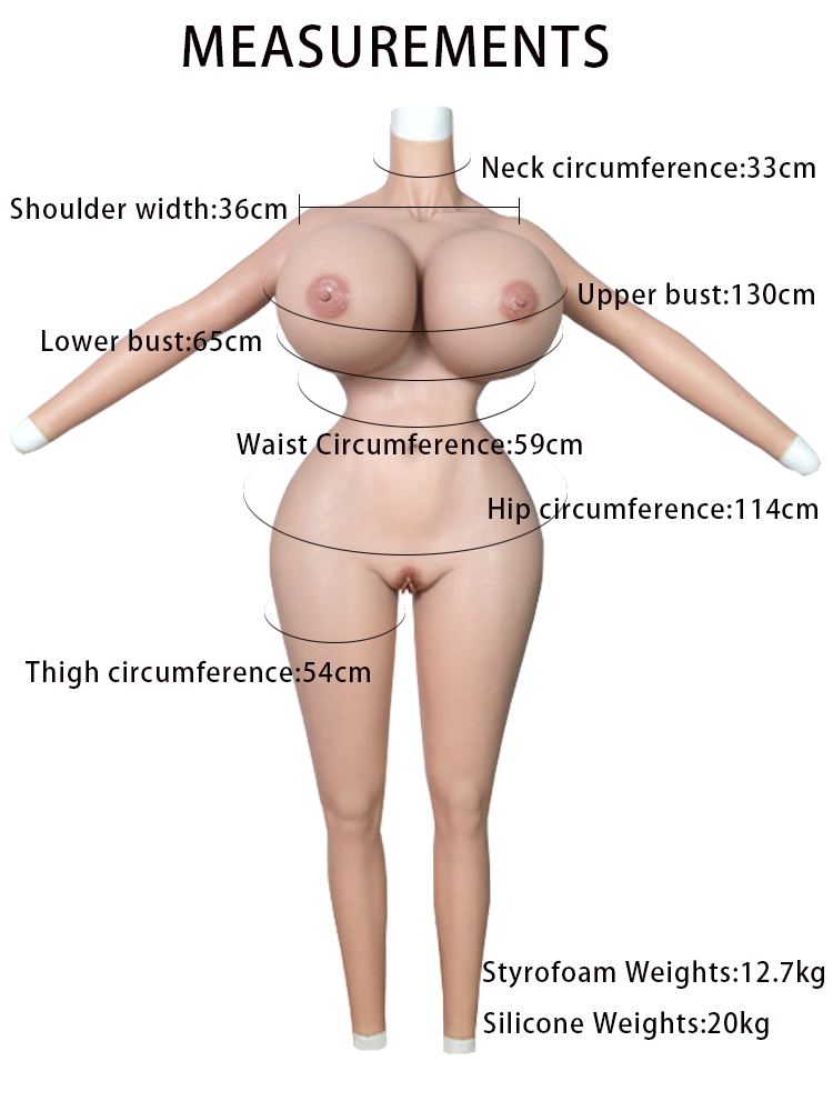 "Hourglass" The Silicone Female Bodysuit with S Cup and Fat Hips - InTheMask by Moli's