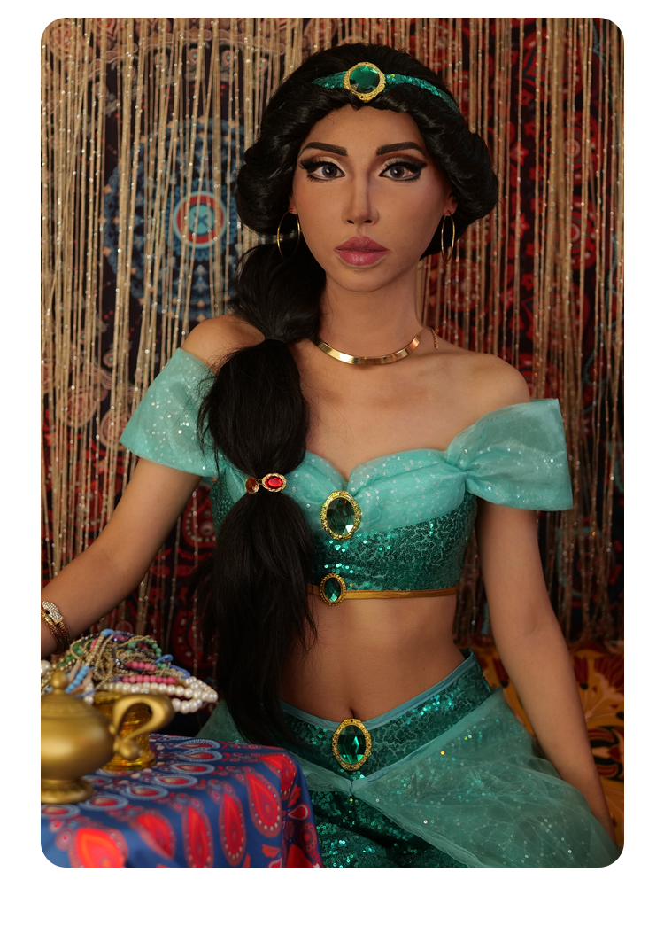 MoliFX | Molly S “Princess Jasmine” Toffee Complexion Silicone Female Mask SFX Class X02B - InTheMask by Moli's