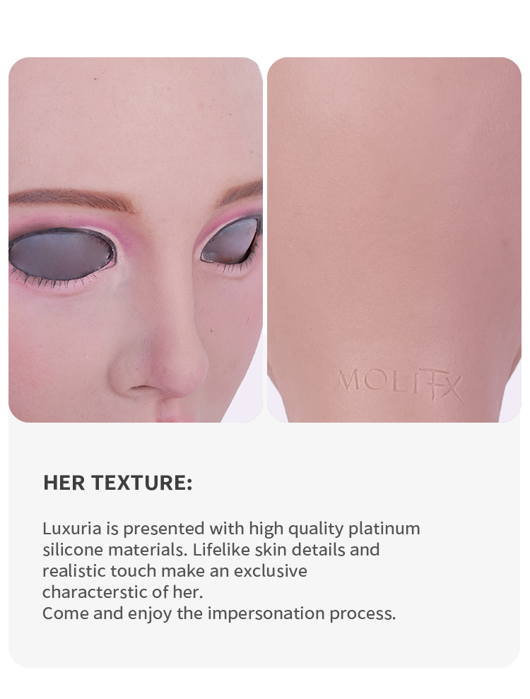 SecondFace by MoliFX | "Luxuria" Human Makeup The Female Mask Without Breasts F01 - InTheMask by Moli's