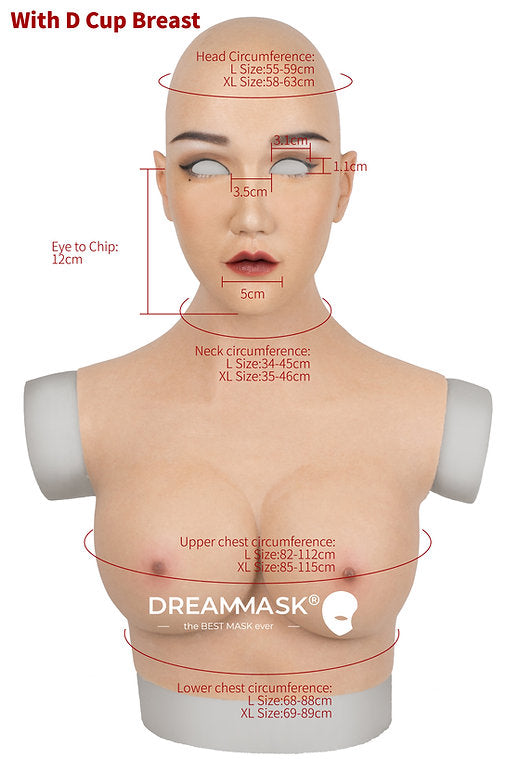M25 Abigale The Female Silicone Mask Special Makeup with Breasts Optional - InTheMask by Moli's