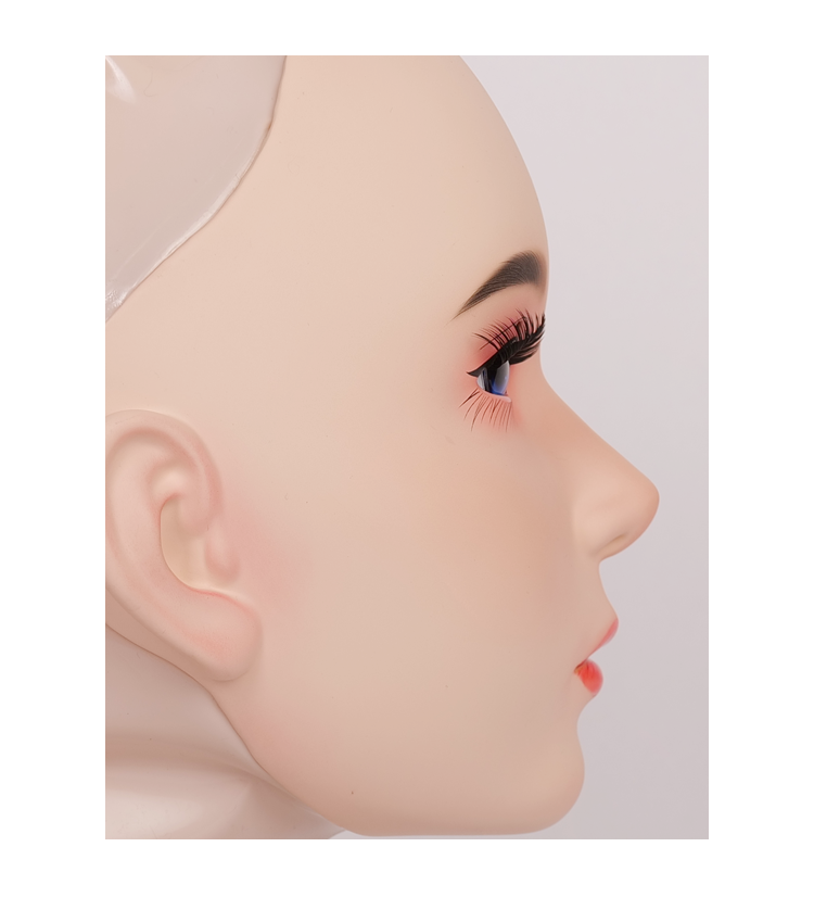 Furgie Limited Edition female doll mask by InTheMask, featuring pink latex hood, special makeup, and gag accessory.