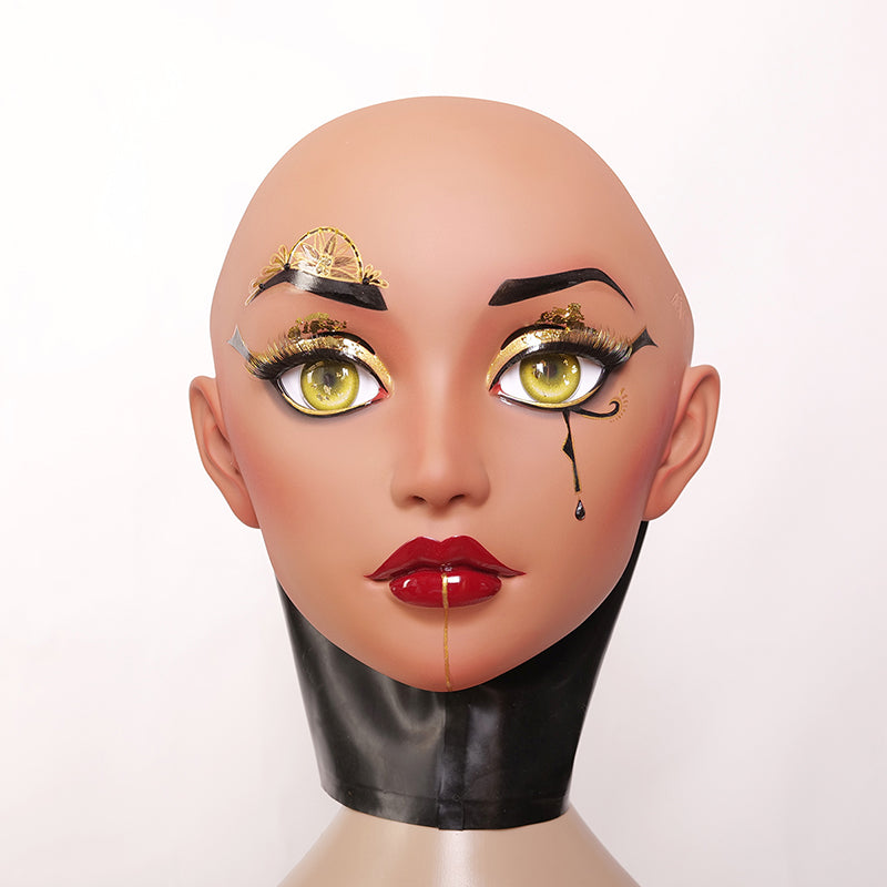 NEOGAN | ”Kleopatra“ of "Parker" The Female Doll Mask with Gag and Latex Hood D04SA - InTheMask by Moli's
