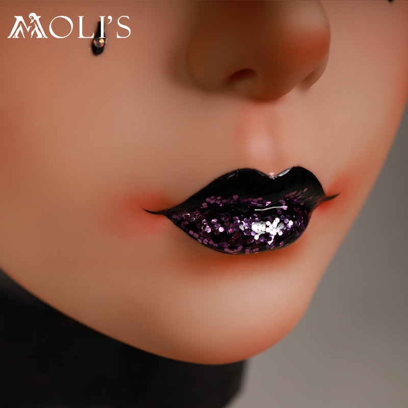 Delilah the Furgie female doll mask with gothic makeup, detailed facial features, and regular paint, by InTheMask by MOLIS