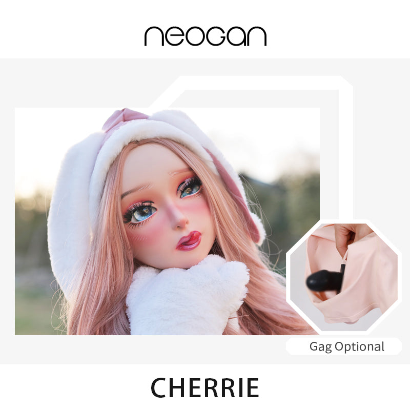 NEOGAN | Cherrie The Female Doll Mask with Gag and Latex Hood - InTheMask by Moli's