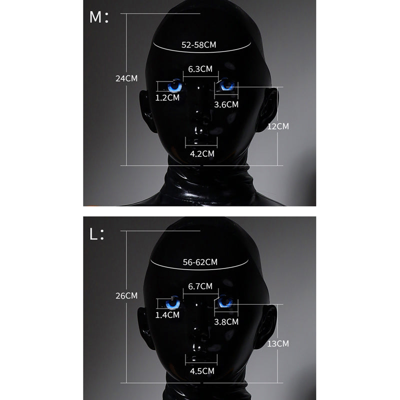 Furgie Dark Version female doll mask by InTheMask, with realistic features, fake eyes, and optional gag, designed for immersive cosplay.