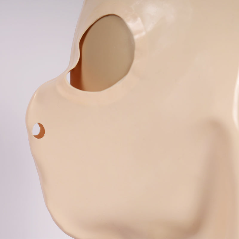 NEOGAN NH10 | Latex Hood with Gag/Eye Holes Black and Baby Pink - InTheMask by Moli's