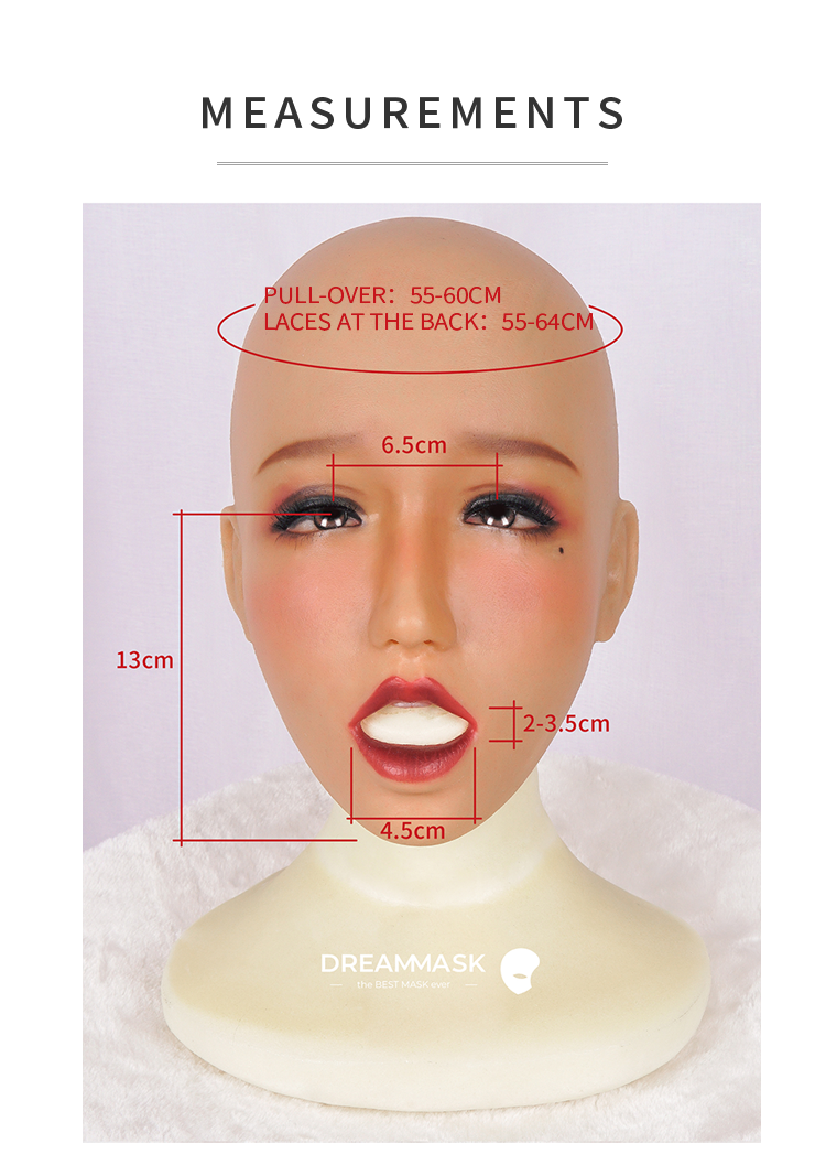"Violet" The Silicone Female Mask Ahegao with Gag - InTheMask by Moli's