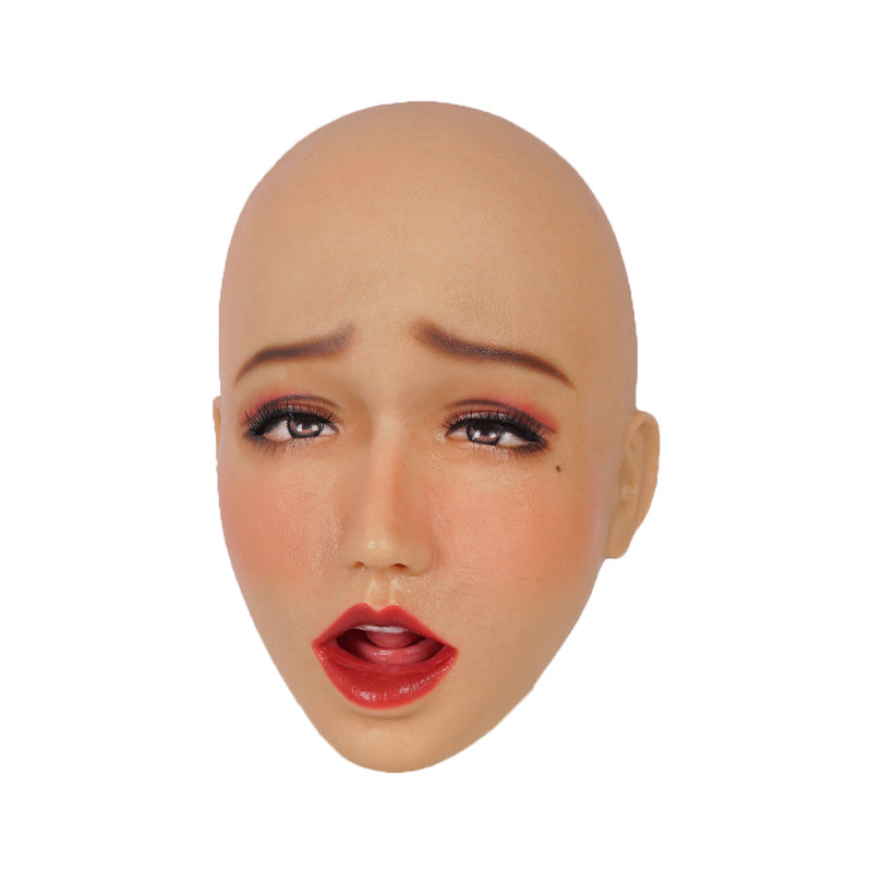 "Violet" The Silicone Female Mask Ahegao with Gag - InTheMask by Moli's