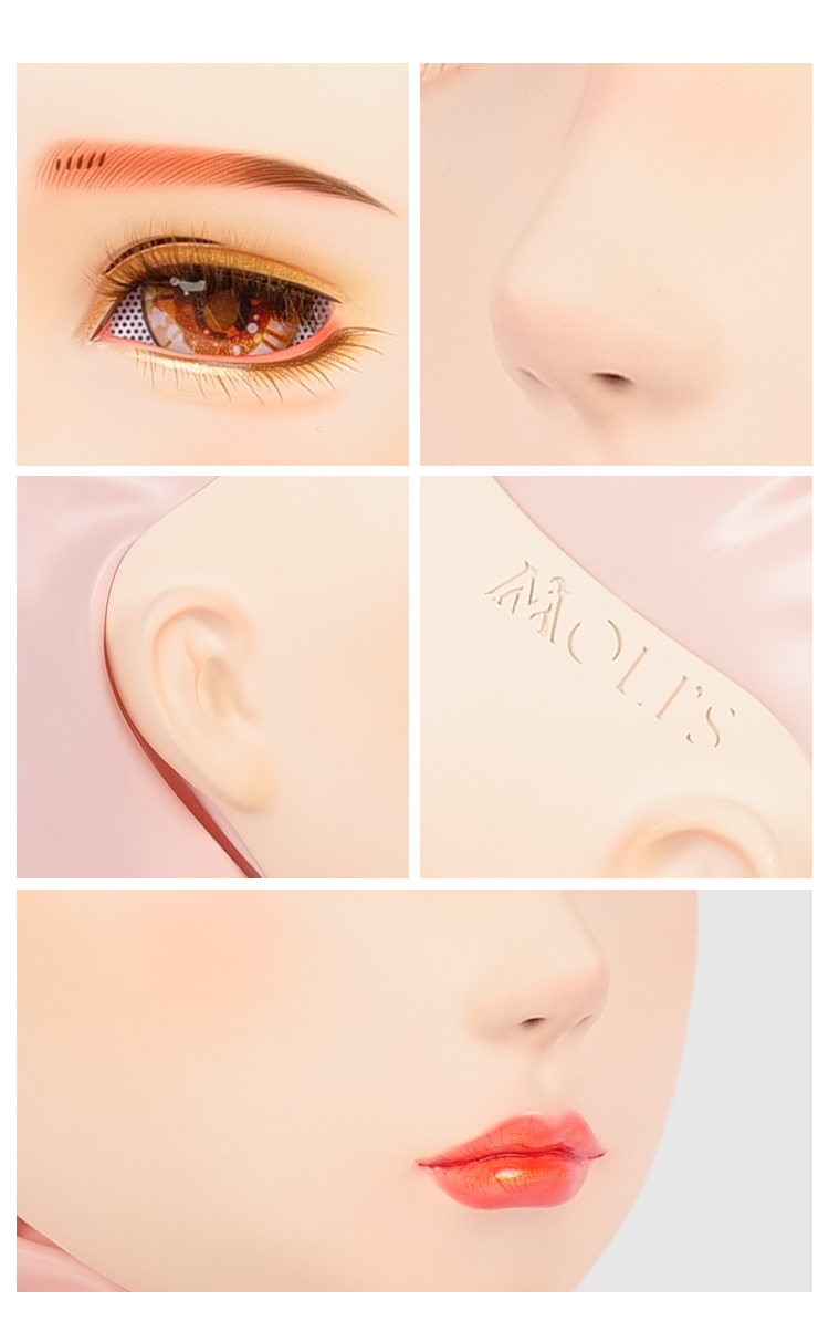 NEOGAN | "Tangerine" The Female Doll Mask with Gag and Latex Hood D07 - InTheMask by Moli's