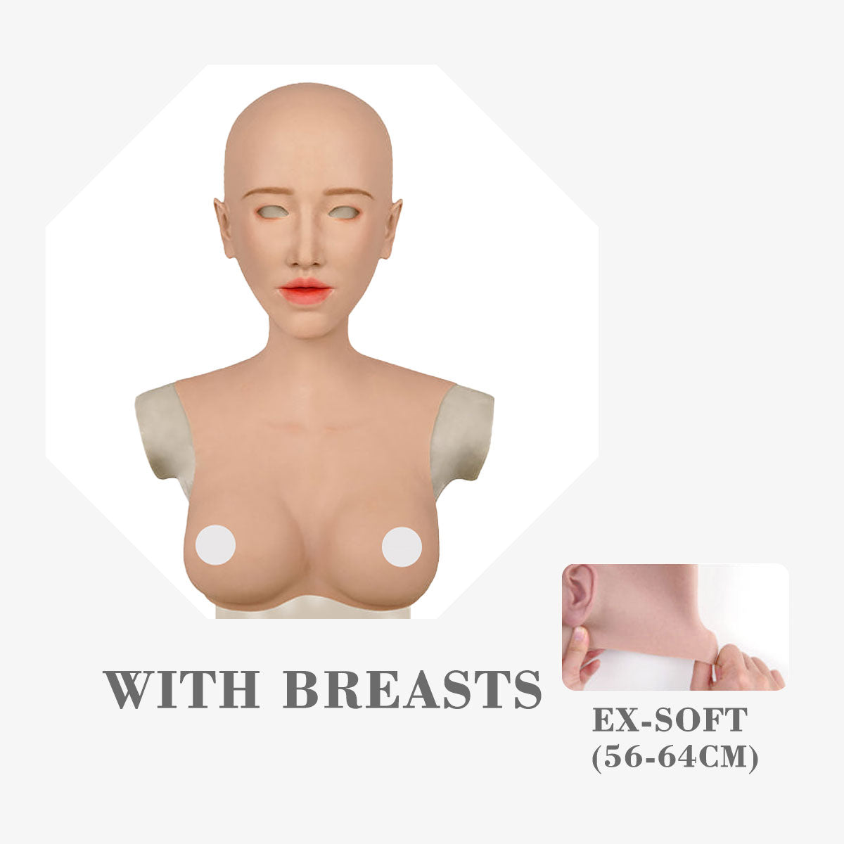 MoliFX | “Linglong” Ningzhi Makeup | The Oriental Beauty Female Mask with Breasts C Cup X04 - InTheMask by Moli's