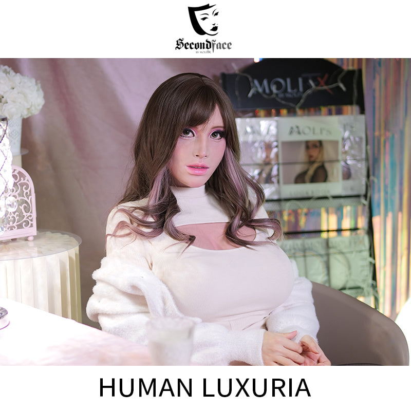 SecondFace by MoliFX | "Luxuria" Human Makeup The Female Mask with I Cup Breasts F01