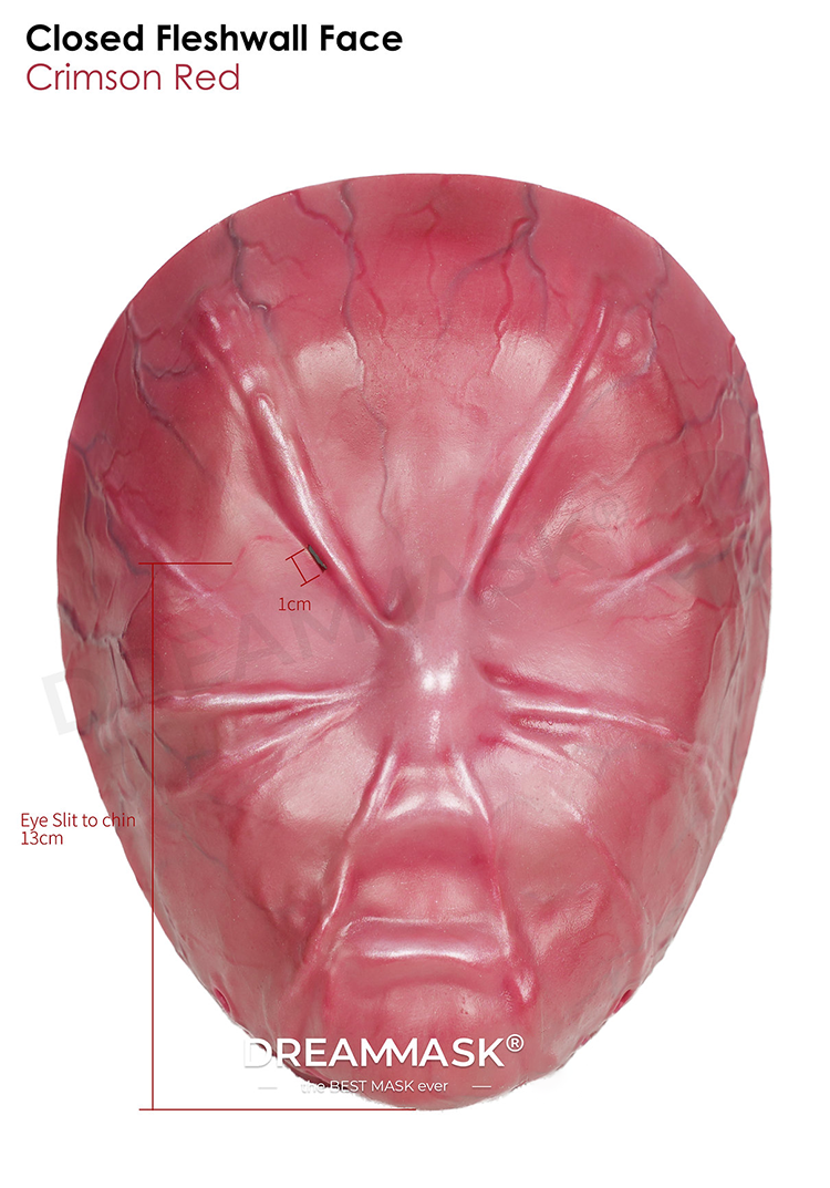 InTheMask by MOLIS Rubber Maiden Series closed desire mask with black rubber material, eye holes, and detailed design.