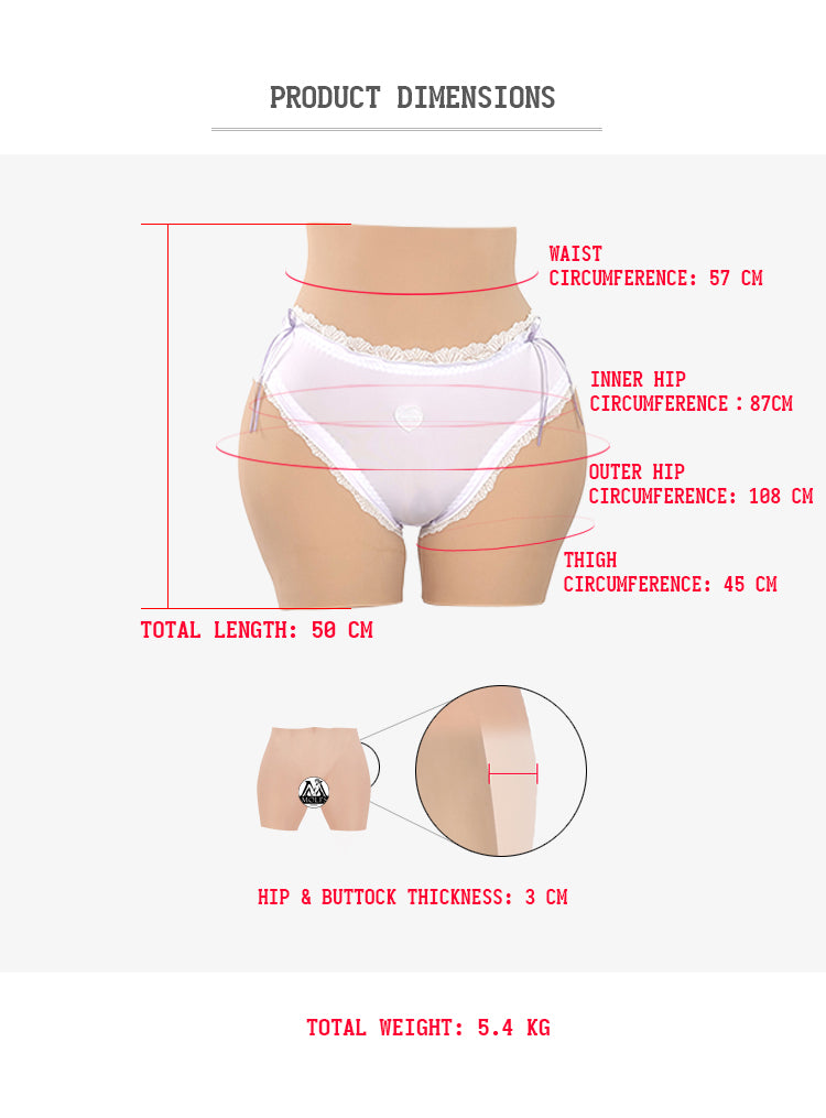 InTheMask MOLIS ZERO TOUCH 2 Hipsis silicone girdle pant with hip enhancement, shown in black against a plain background.