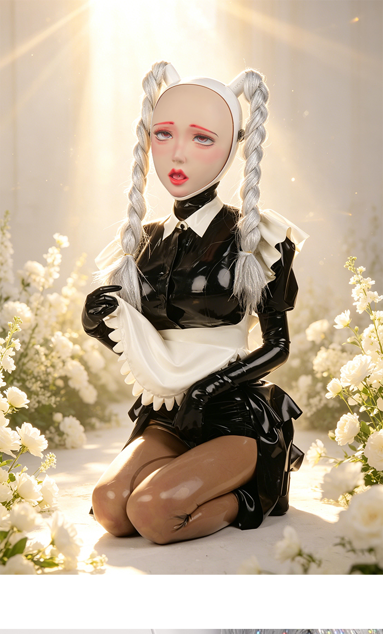 NEOGAN | "Sacred Disguiser" The White Mask with Detachable Ponytails & Locks
