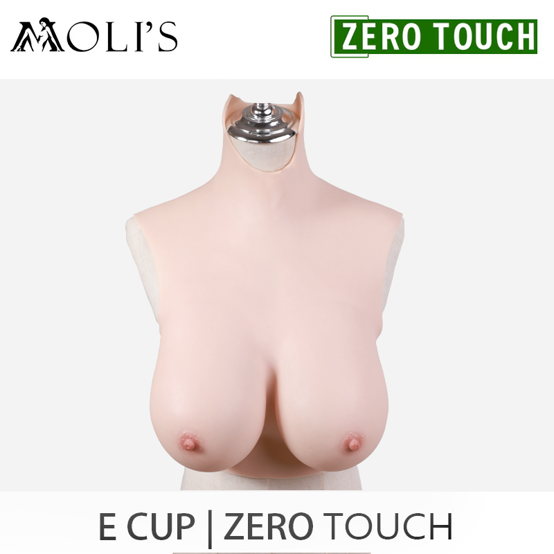 "Zero Touch" Breasts | "E" Cup Silicone Breastplate for Crossdressers - InTheMask by Moli's