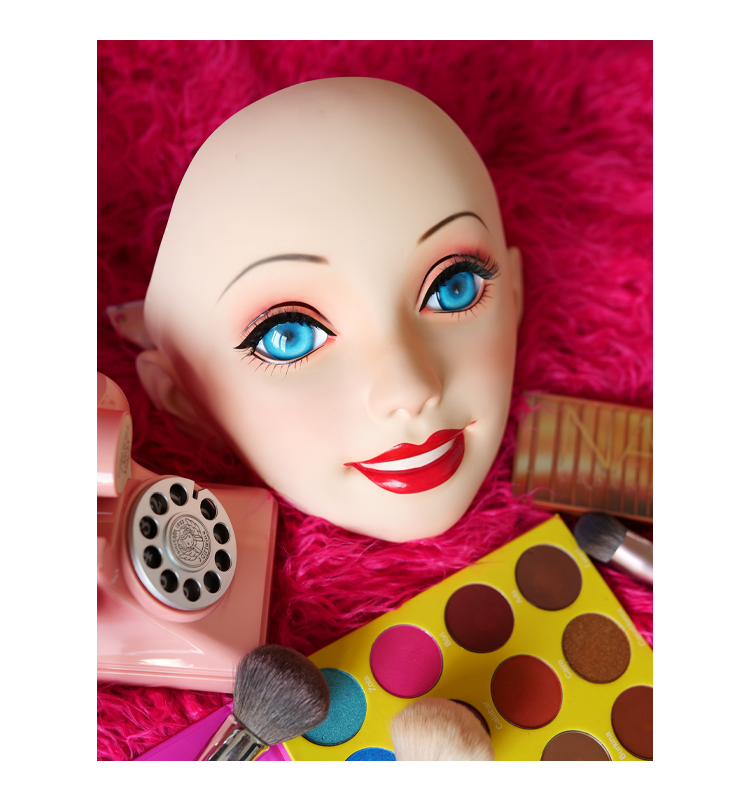 NEOGAN | Queena The Female Doll Mask with Gag and Latex Hood by Moli's