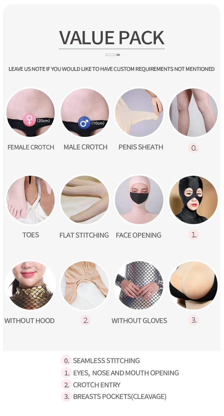 Molis Zentai | „Skinsuit“ (helle Haut) aus Super Spandex der CLASSIC-Serie 