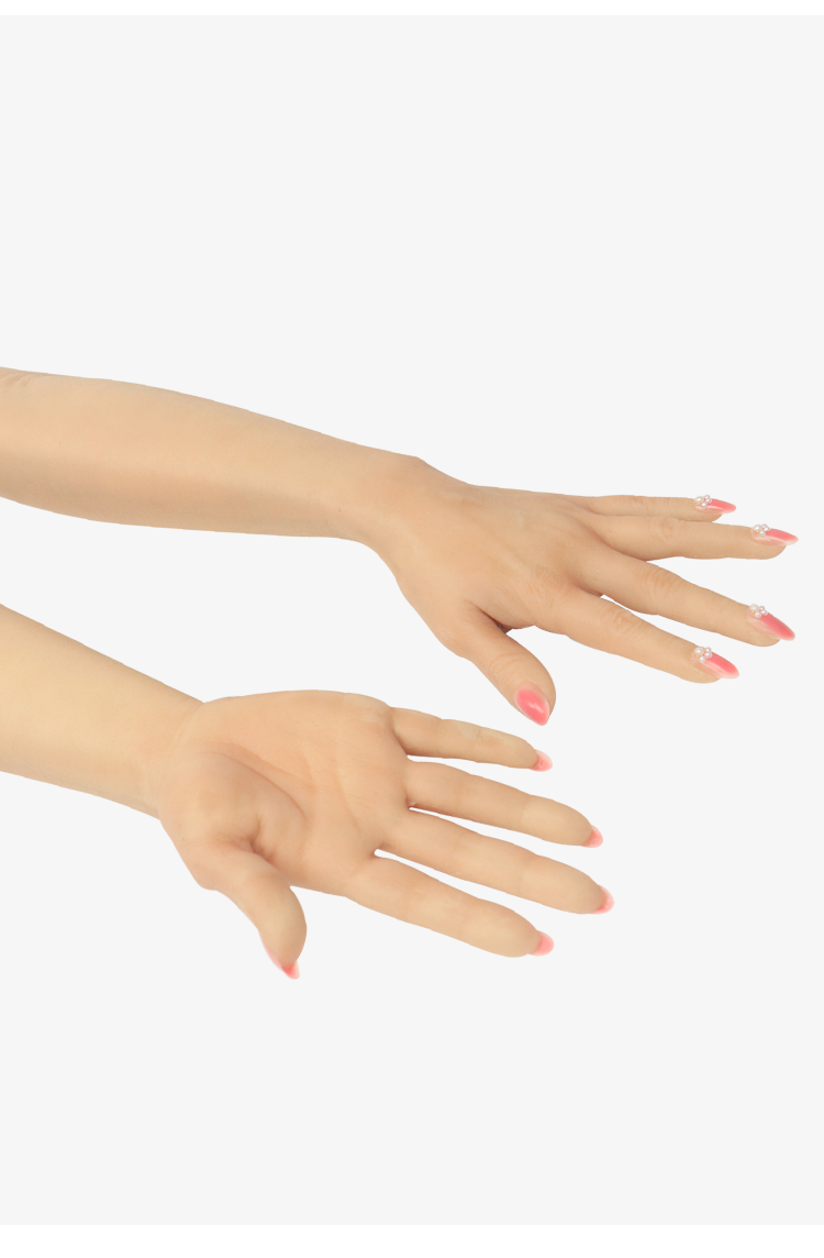 "Real Hands"  Female Silicone Gloves with Nails